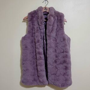 Mauve Purple Fuzzy Winter Vest
